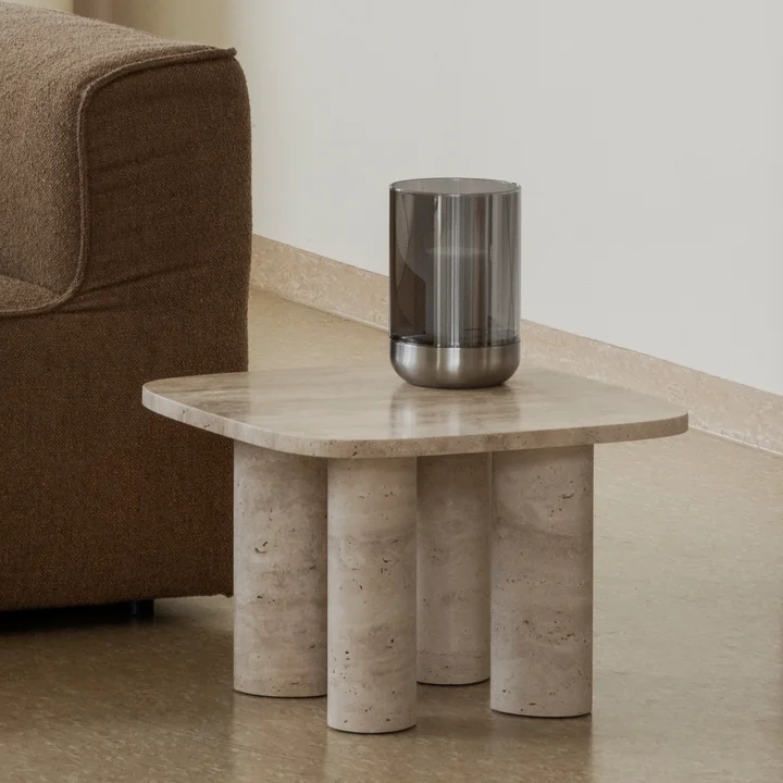 Blomus - Calma Lantaarn, Ø 15 cm, smoke / roestvrij staal mat