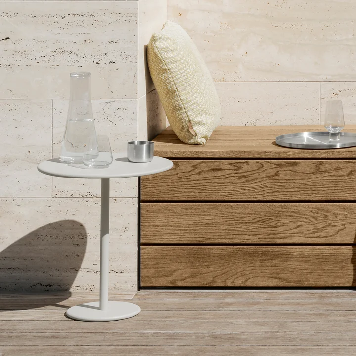 Blomus - Stay Garden bijzettafel, H 45 cm Ø 40 cm, zijdegrijs