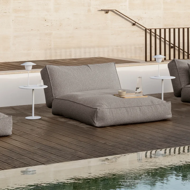 Blomus - Stay Garden bijzettafel, H 45 cm Ø 40 cm, zijdegrijs