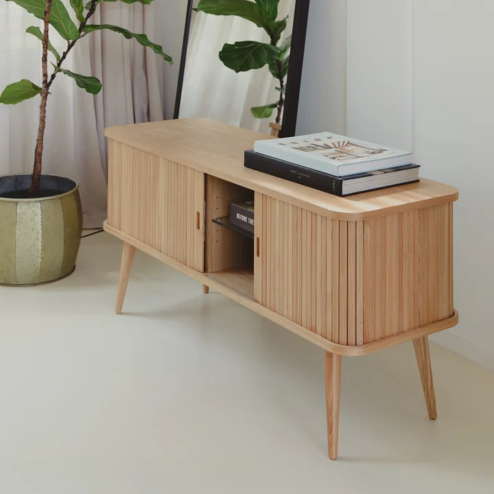 Zuiver - Barbier Dressoir met schuifdeuren, essen