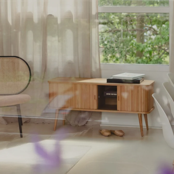 Zuiver - Barbier Dressoir met schuifdeuren, essen