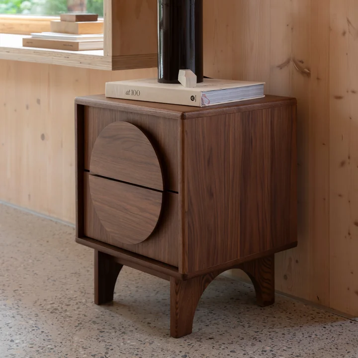 Zuiver - Groove Nachtkastje, walnoot