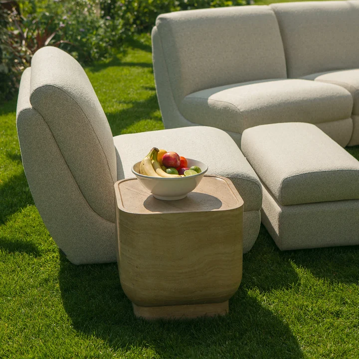 Zuiver - Mississippi Outdoor kruk en lounge stoel, beige
