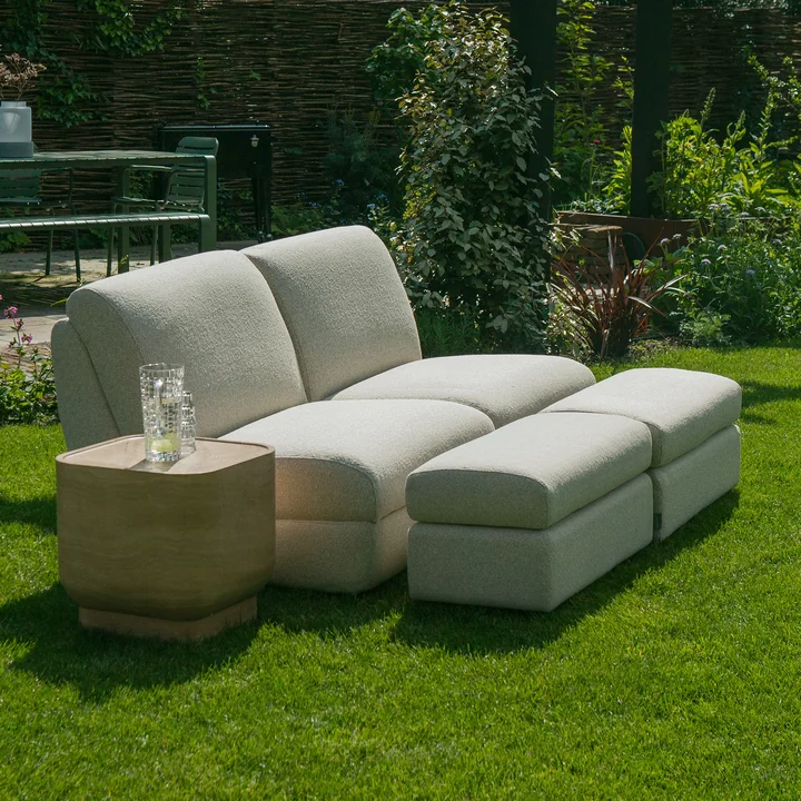 Zuiver - Mississippi Outdoor kruk en lounge stoel, beige