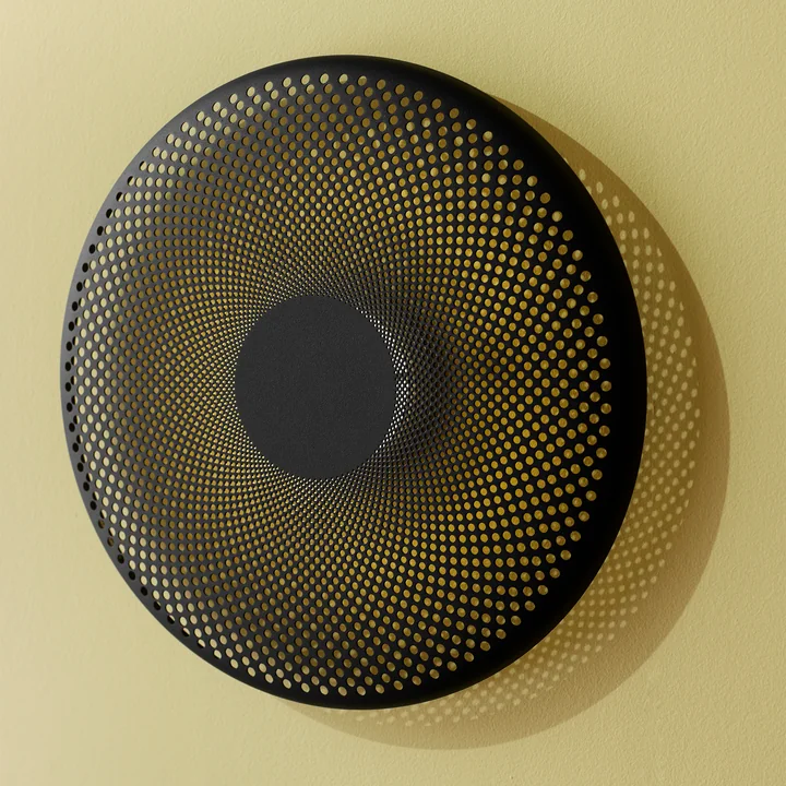 Northern - Glint LED wandlamp, klein, opaal wit / messing, Ø 25 cm