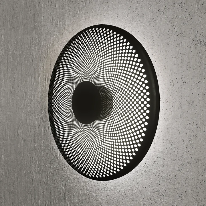 Northern - Glint LED wandlamp, klein, opaal wit / messing, Ø 25 cm