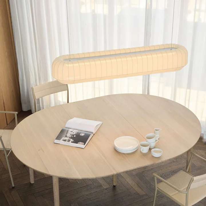 Northern - LED hanglamp Tradition, lineair, L 120 cm, gebroken wit