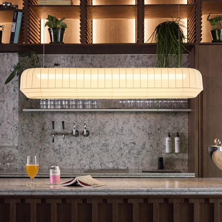 Northern - LED hanglamp Tradition, lineair, L 120 cm, gebroken wit