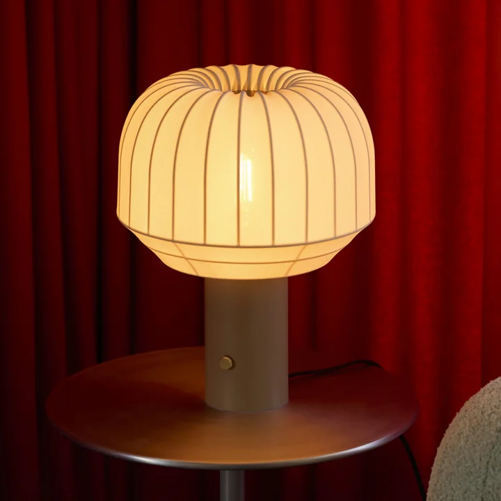 Northern - Tradition tafellamp, Ø 29 cm / H 39 cm, gebroken wit / grijs-beige