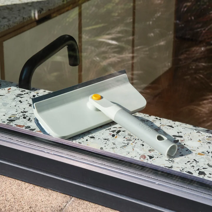 Joseph Joseph - CleanTech 2-in-1 microvezel raamwisser en raamwisser, steen