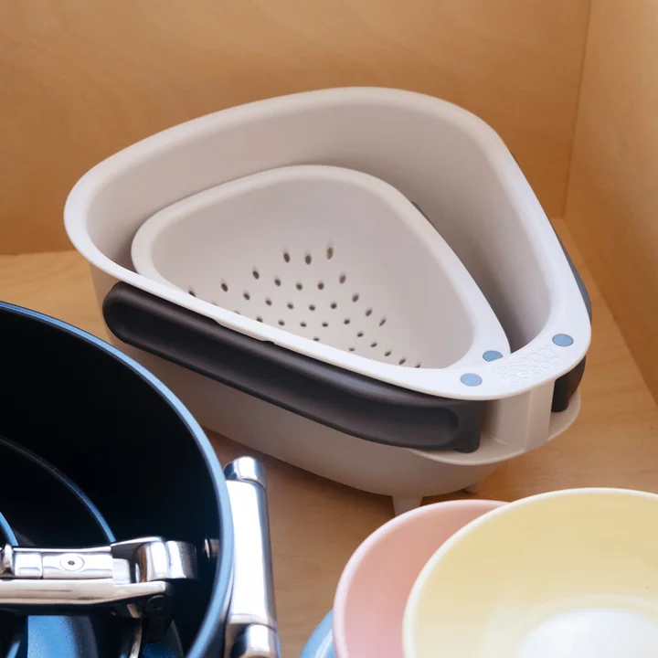 Joseph Joseph - Droplet Keuken vergiet met inklapbare handgrepen, steen