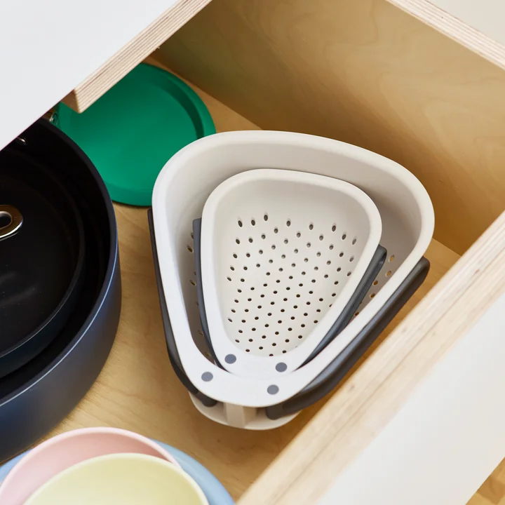 Joseph Joseph - Droplet Keuken vergiet met inklapbare handgrepen, steen