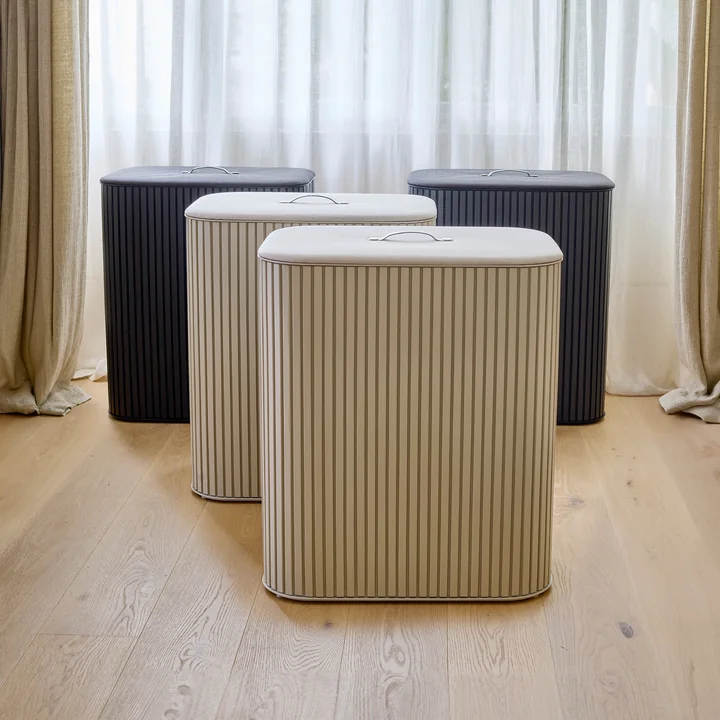 Joseph Joseph - Tota Luxe Wasscheidingsmanden 90 l, bamboe ecru en zwart