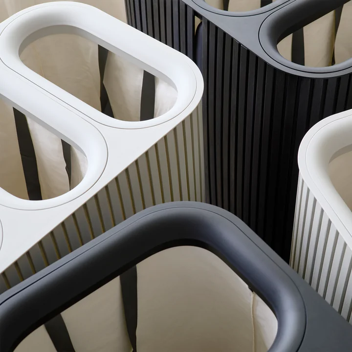 Joseph Joseph - Tota Luxe Wasscheidingsmanden 90 l, bamboe ecru en zwart