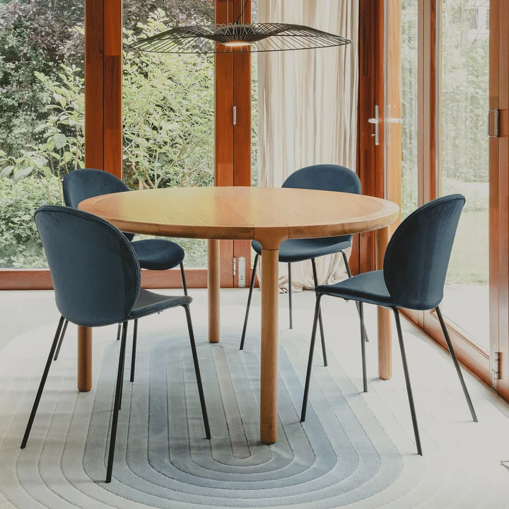 Zuiver - Storm Eettafel, rond, eiken