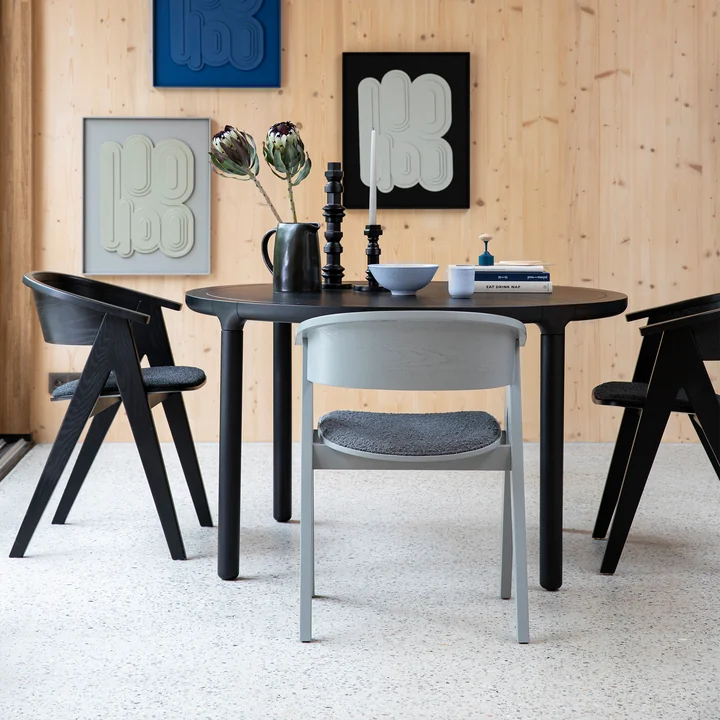 Zuiver - Storm Eettafel, rond, zwart