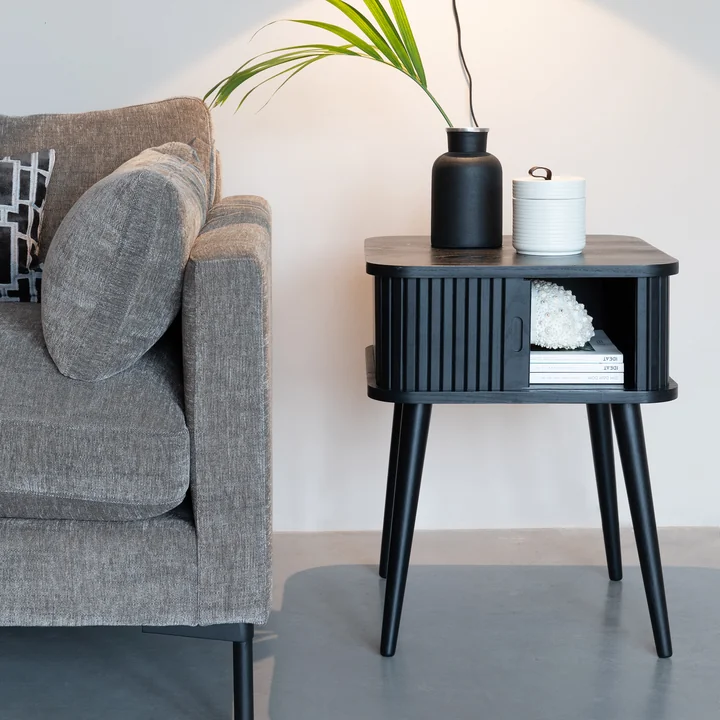 Zuiver - Barbier Bijzettafel, zwart