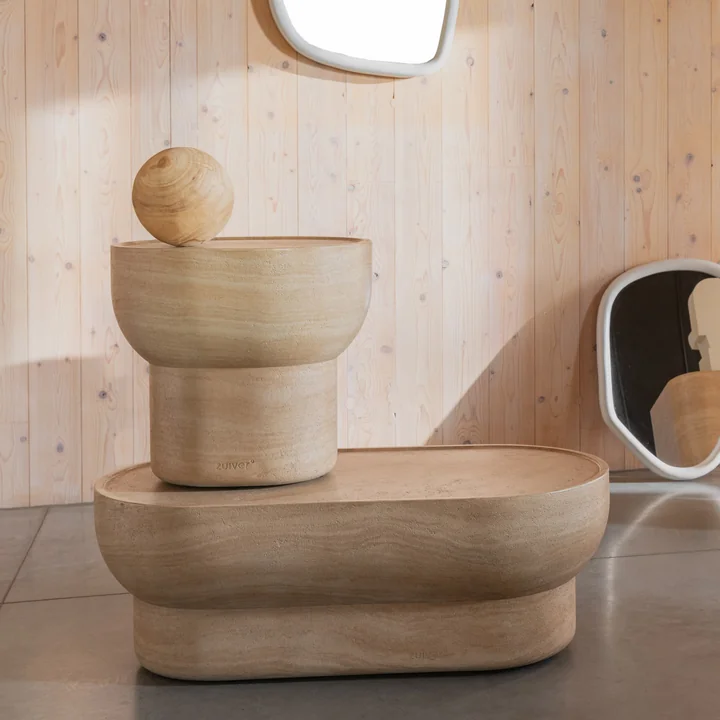 Zuiver - Noble Salontafel en bijzettafel, beige