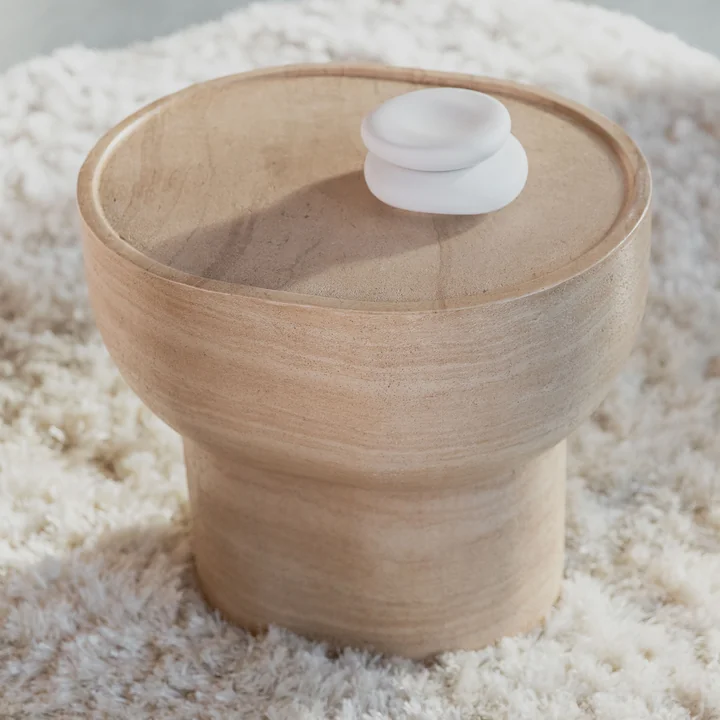 Zuiver - Noble Ovale bijzettafel, beige