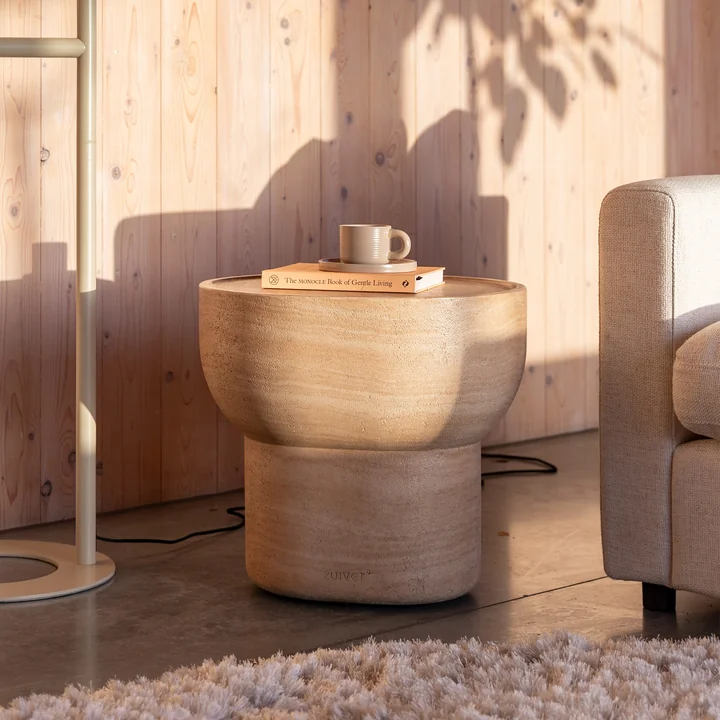 Zuiver - Noble Ovale bijzettafel, beige