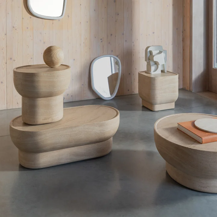 Zuiver - Noble Salontafels en bijzettafel, beige