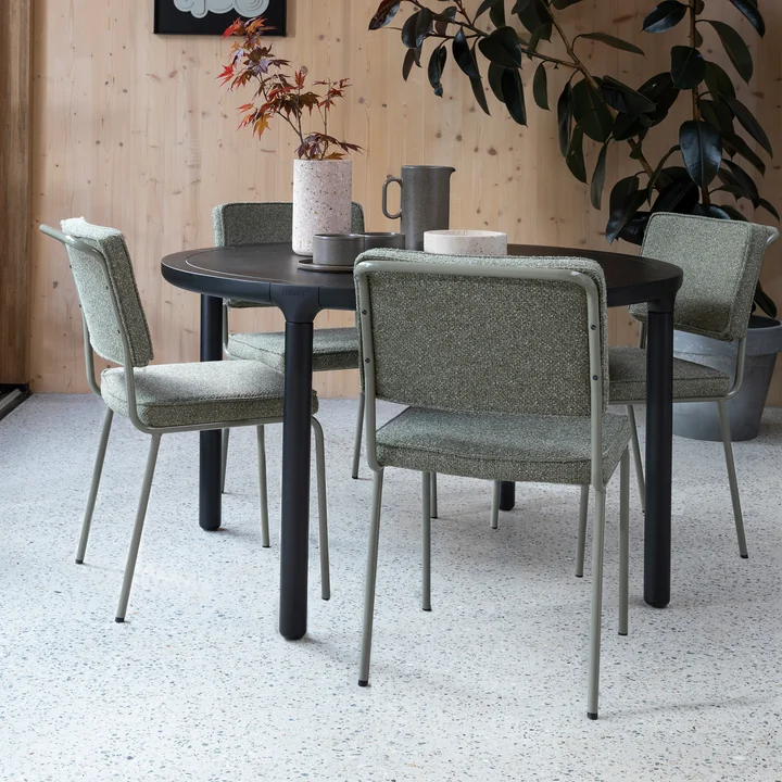 Zuiver - Buddy Beklede stoel, olijfgroen