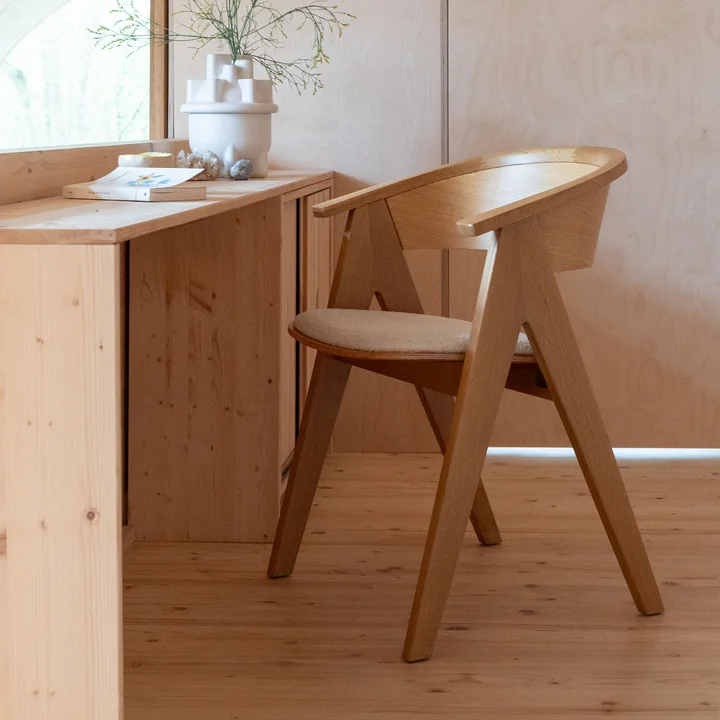 Zuiver - NDSM fauteuil, natuurlijk eiken