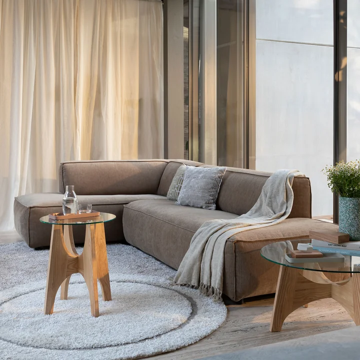 Zuiver - Fat Freddy Rib Hoekbank, links / karamel