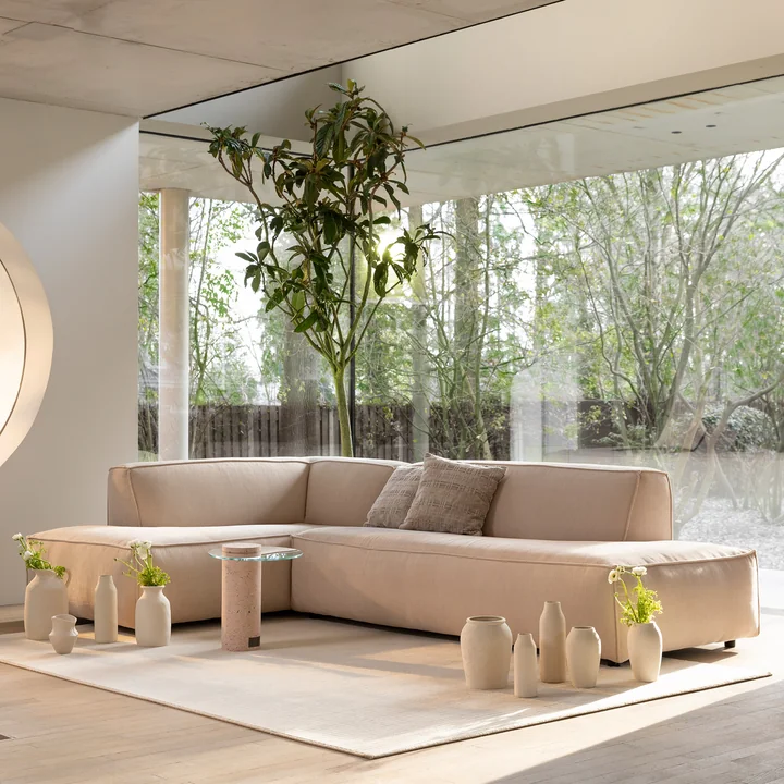 Zuiver - Fat Freddy Rib Hoekbank, links / naturel