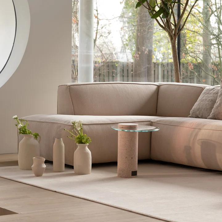 Zuiver - Fat Freddy Rib Hoekbank, links / naturel