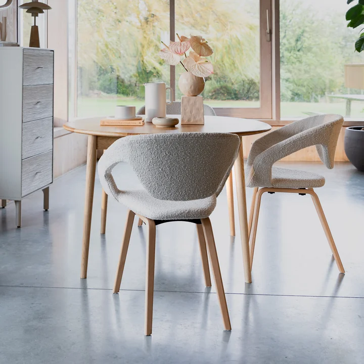 Zuiver - Flexback Stoel, Boucle beige