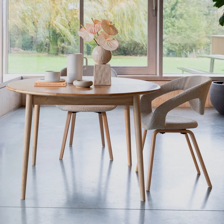 Zuiver - Flexback Stoel, Boucle beige