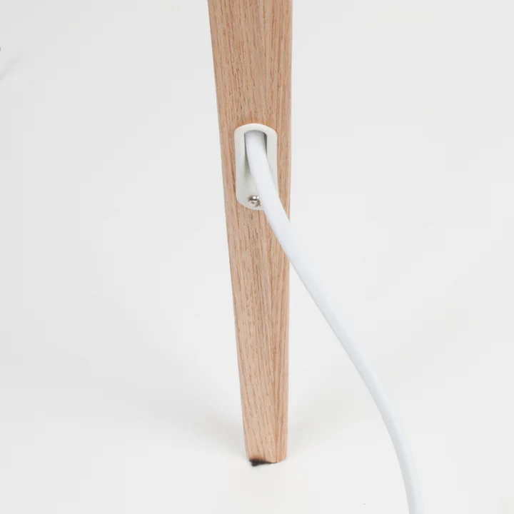 Zuiver - Tripod Houten vloerlamp, eiken / wit