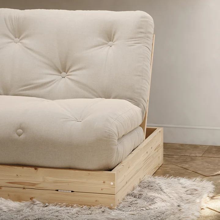 Karup Design - Flip Raw dagbed, 140 x 200 cm, natuurlijk grenen / beige (747)