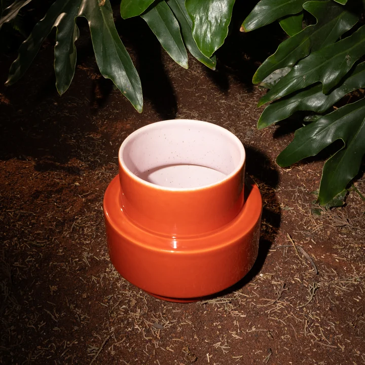 Acapulco Design - Los Floreros Vaas, Ø 19 cm, natuurlijk oranje / gepekeld rosé