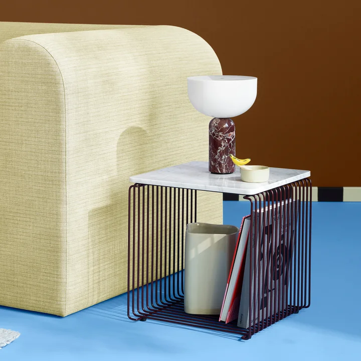 Montana - Panton Wire Plank / bijzettafel 34,8 cm, zwart-rood