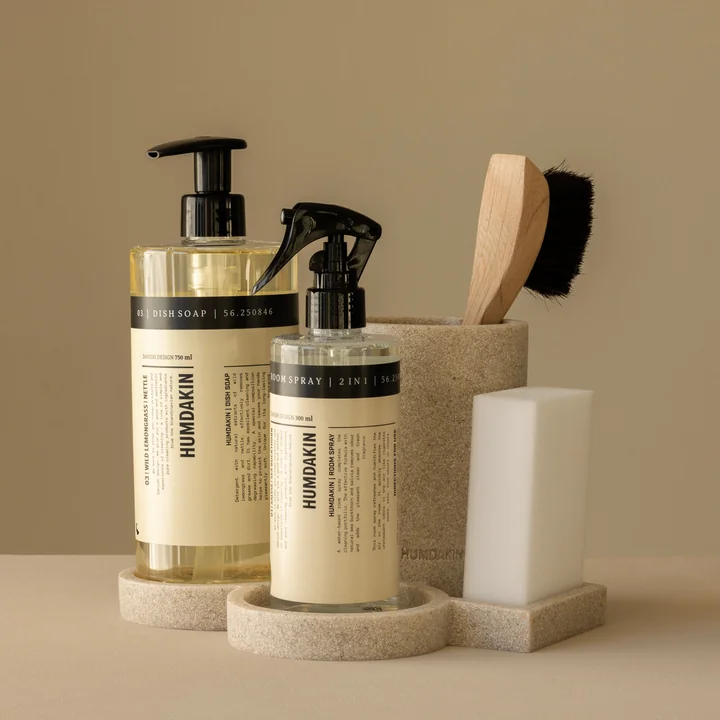 Humdakin - Zandstenen gootsteenopberger met 4 planken, naturel