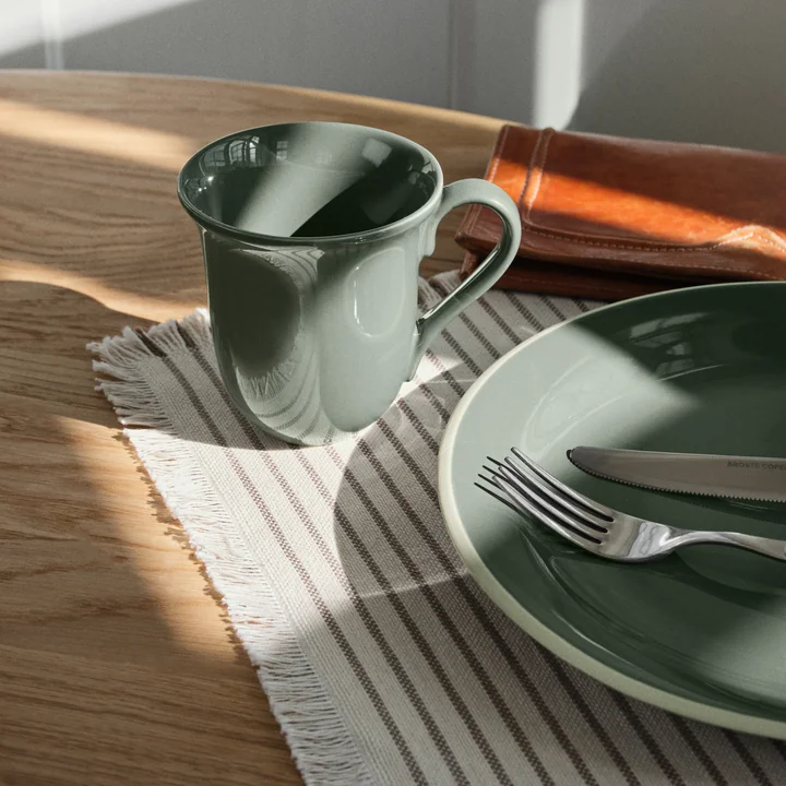 Broste Copenhagen - Elouise Tafelloper, 41,5 x 32 cm, gebroken wit/schimmelgrijs