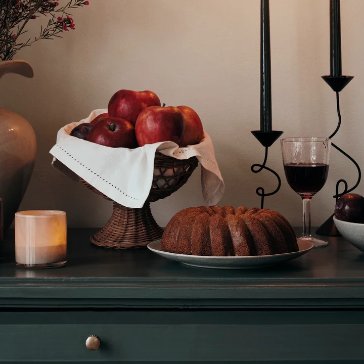 Broste Copenhagen - Emmy rotan mand, Ø 26 x H 21 cm, naturel bruin