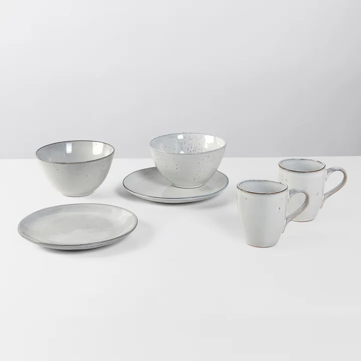 Broste Copenhagen - Nordic Sand Servies ontbijtset, zand (6 stuks)