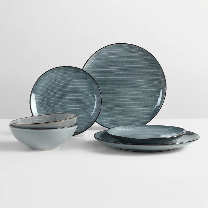 Broste Copenhagen - Nordic Sea servies, soft blue (6 st.)