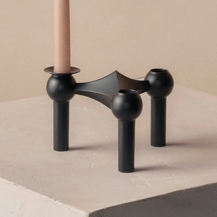 Stoff Nagel - Manchet kandelaar, zwart