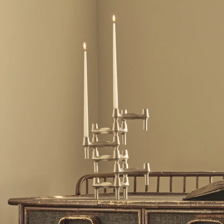 Stoff Nagel - BMF kandelaar, geborsteld chroom