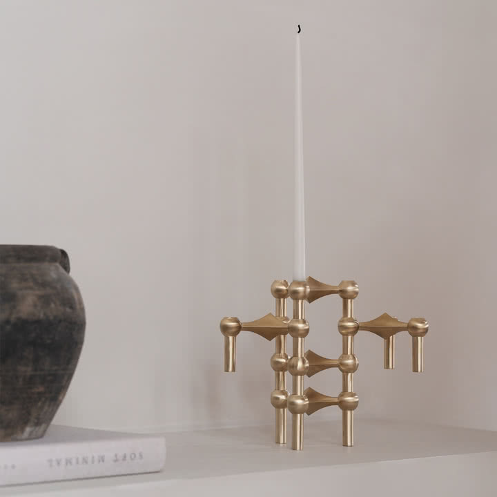 Stoff Nagel - Kandelaar, geborsteld messing