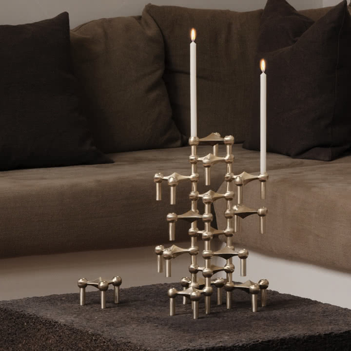 Stoff Nagel - Kandelaar, geborsteld messing