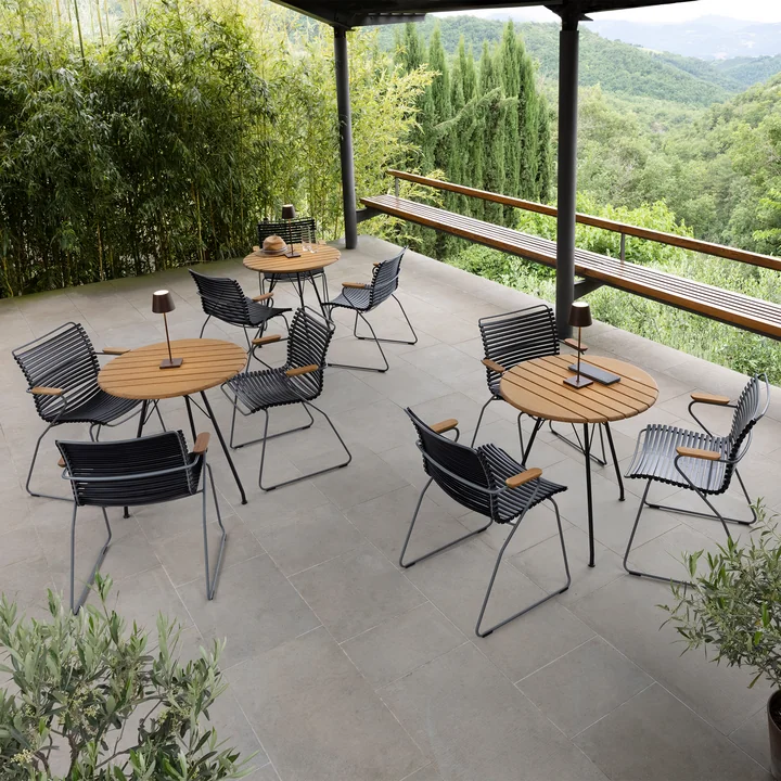 HOUE - CLICK Eetkamerstoel voor buiten met lage rugleuning