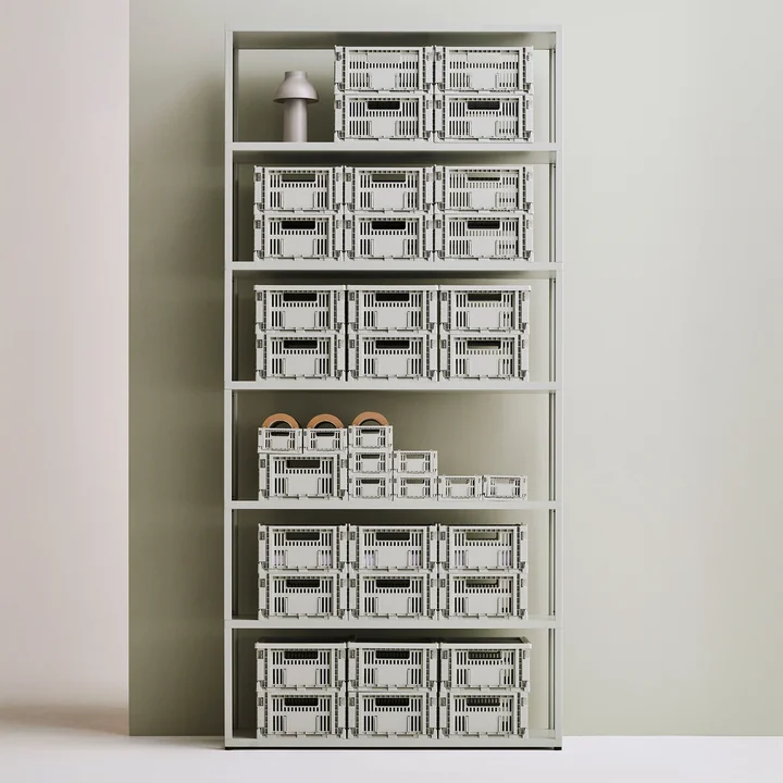 HAY - Colour Crate Manden, grijs, recycled