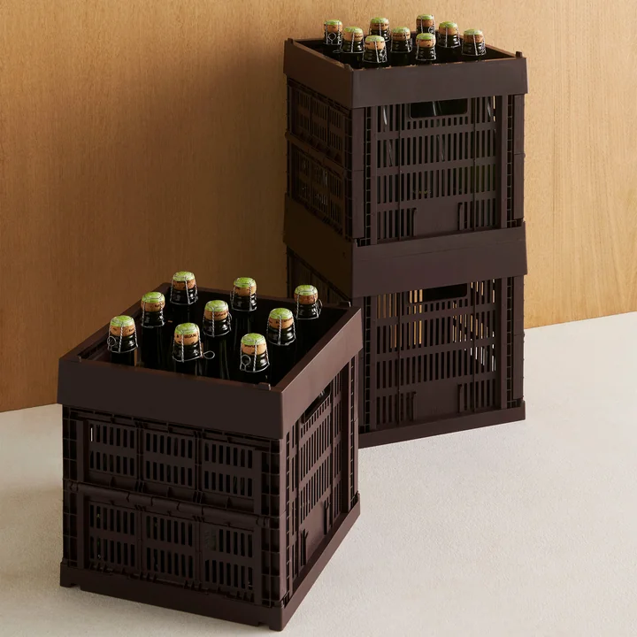 HAY - Colour Crate mand Cube, 29,5 x 29,5 cm, bordeaux, gerecycled