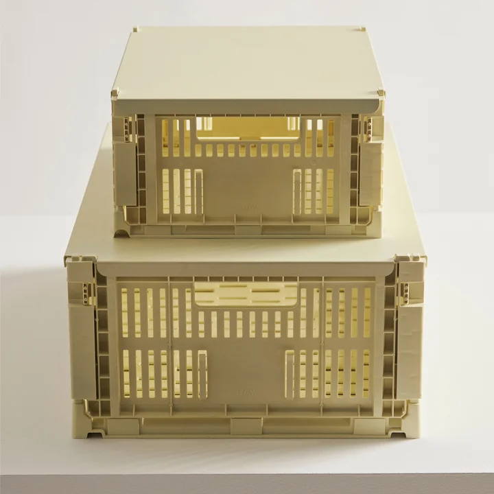HAY - Colour Crate Mand, lichtgeel, gerecycled