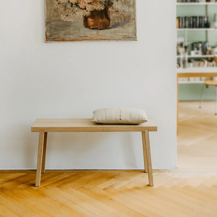 side by side - Kruk bank, groot, natuurlijk eiken